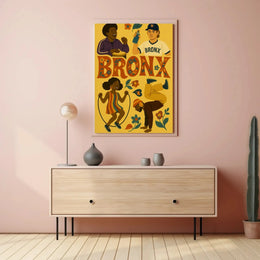 Bronx Culture Celebration Vibrant Poster Retro Wall Art