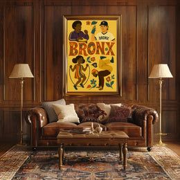 Bronx Culture Celebration Vibrant Poster Retro Wall Art