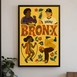 Bronx Culture Celebration Vibrant Poster Retro Wall Art
