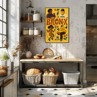 Bronx Culture Celebration Vibrant Poster Retro Wall Art
