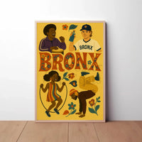 Bronx Culture Celebration Vibrant Poster Retro Wall Art