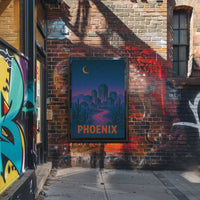 Phoenix Desert Night Journey Travel Poster