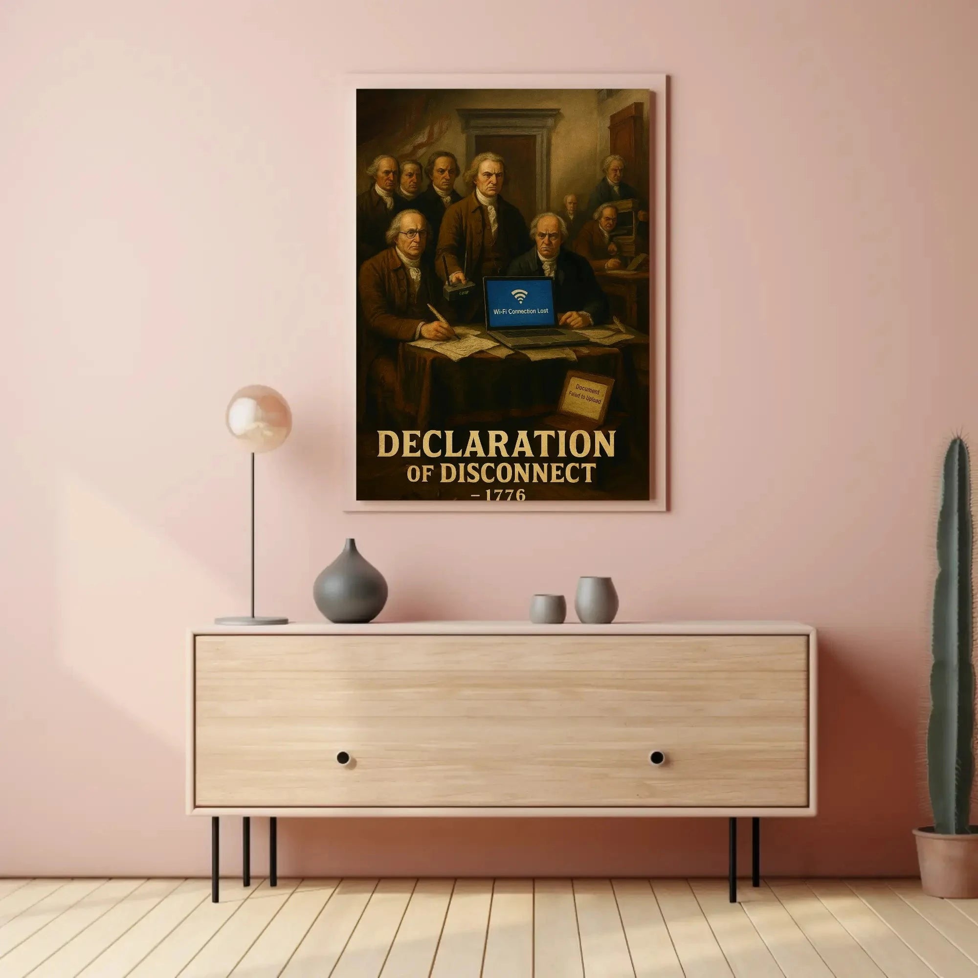Declaration of Disconnect Historical Satire Poster