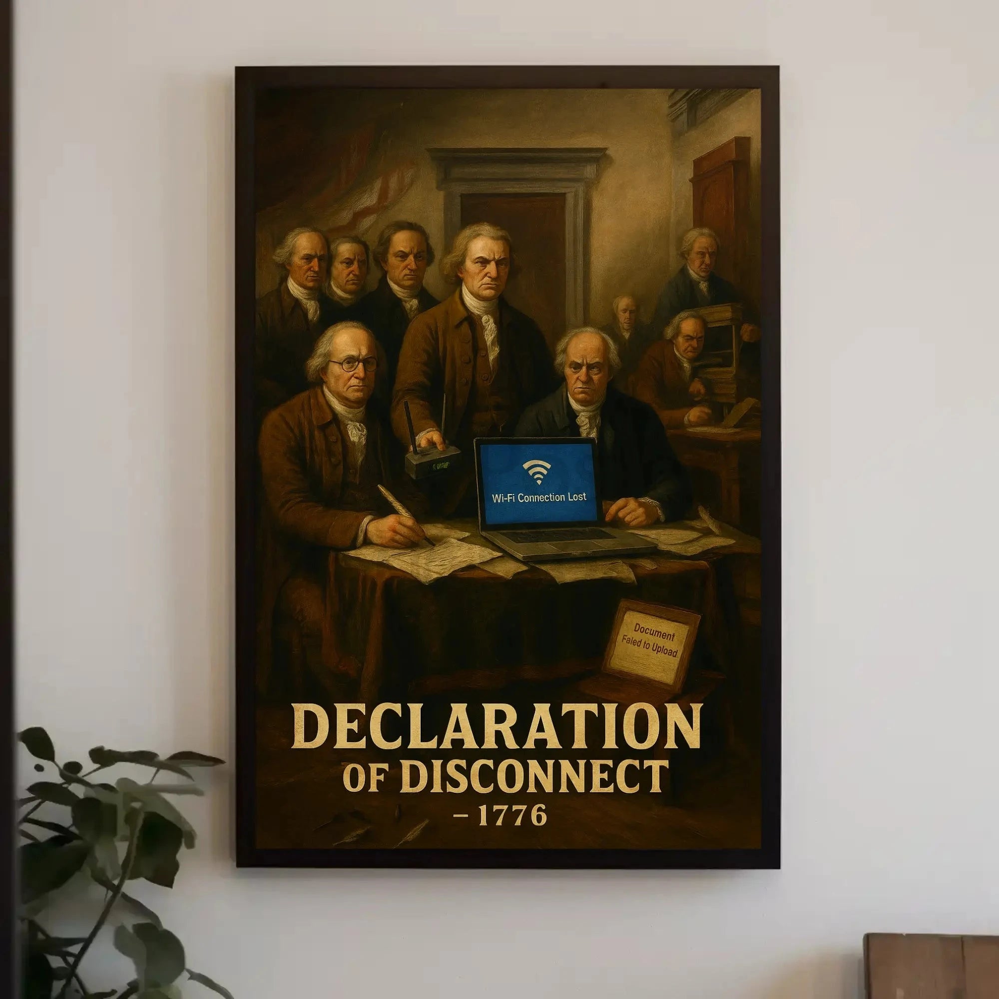 Declaration of Disconnect Historical Satire Poster