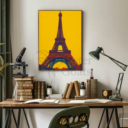 Eiffel Tower Pop Art Vibe Artistic Poster