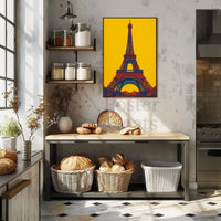 Eiffel Tower Pop Art Vibe Artistic Poster