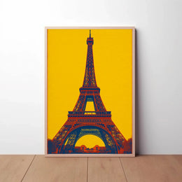Eiffel Tower Pop Art Vibe Artistic Poster