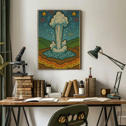 Geyser Eruption in Wonderland National Park Poster