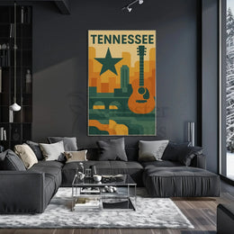 Nashville Music Skyline Geometric Art Poster