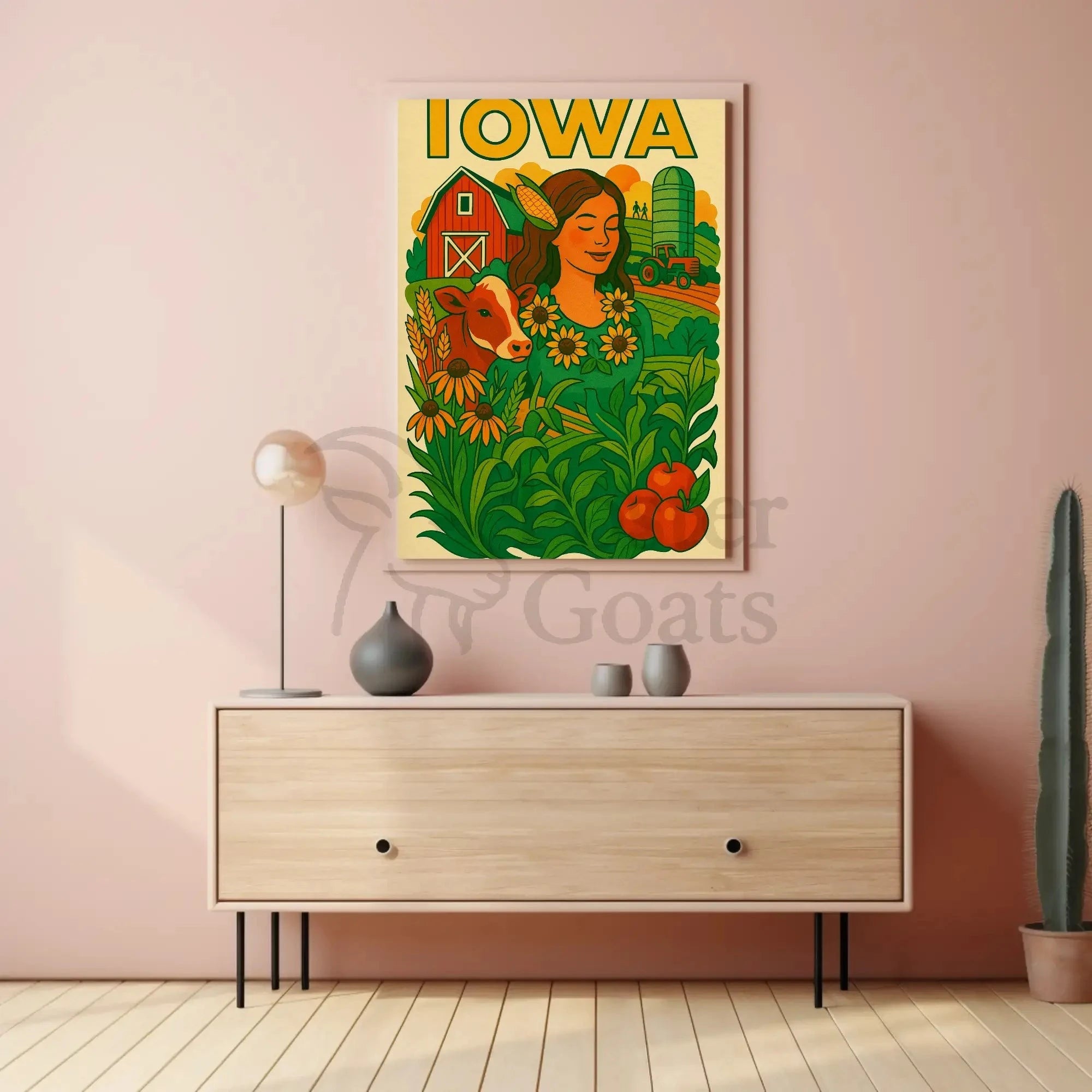 Iowa's Agricultural Heritage Celebrated in Cultural or Heritage Poster