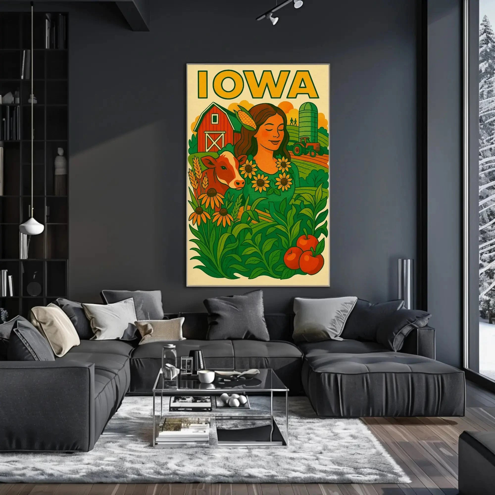 Iowa's Agricultural Heritage Celebrated in Cultural or Heritage Poster