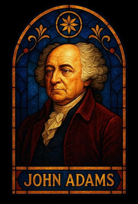 John Adams Stained-Glass Historical Tribute Poster