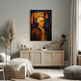Founding Father Legacy Stained Glass Historical or Presidential Poster