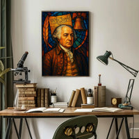 Founding Father Legacy Stained Glass Historical or Presidential Poster