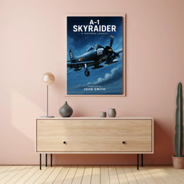 A-1 Skyraider Historic Legacy Poster Wall Art Print PosterGoat
