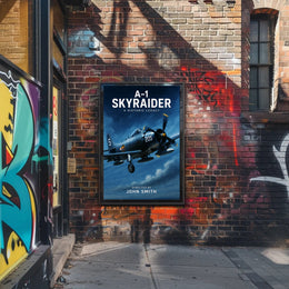 A-1 Skyraider Historic Legacy Poster Wall Art Print PosterGoat
