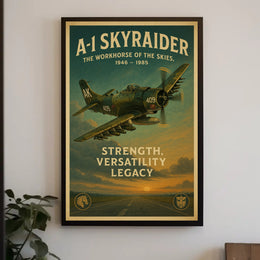 A-1 Skyraider Vintage Poster of the Workhorse of the Skies PosterGoat
