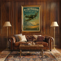 A-1 Skyraider Vintage Poster of the Workhorse of the Skies PosterGoat