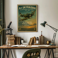 A-1 Skyraider Vintage Poster of the Workhorse of the Skies PosterGoat
