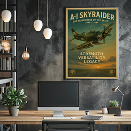 A-1 Skyraider Vintage Poster of the Workhorse of the Skies PosterGoat