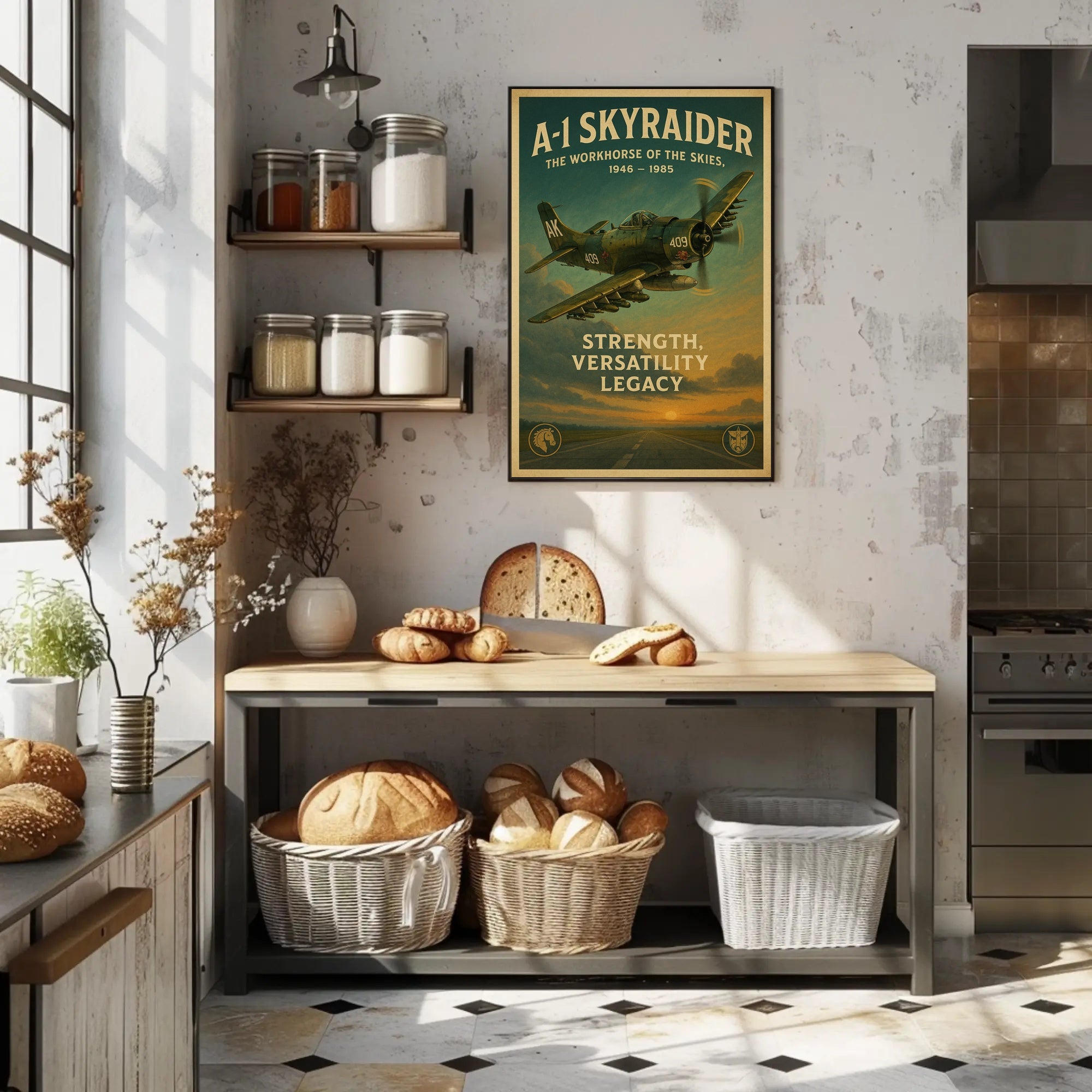 A-1 Skyraider Vintage Poster of the Workhorse of the Skies PosterGoat