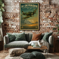 A-1 Skyraider Vintage Poster of the Workhorse of the Skies PosterGoat