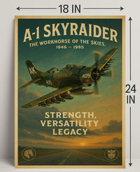 A-1 Skyraider Vintage Poster of the Workhorse of the Skies PosterGoat