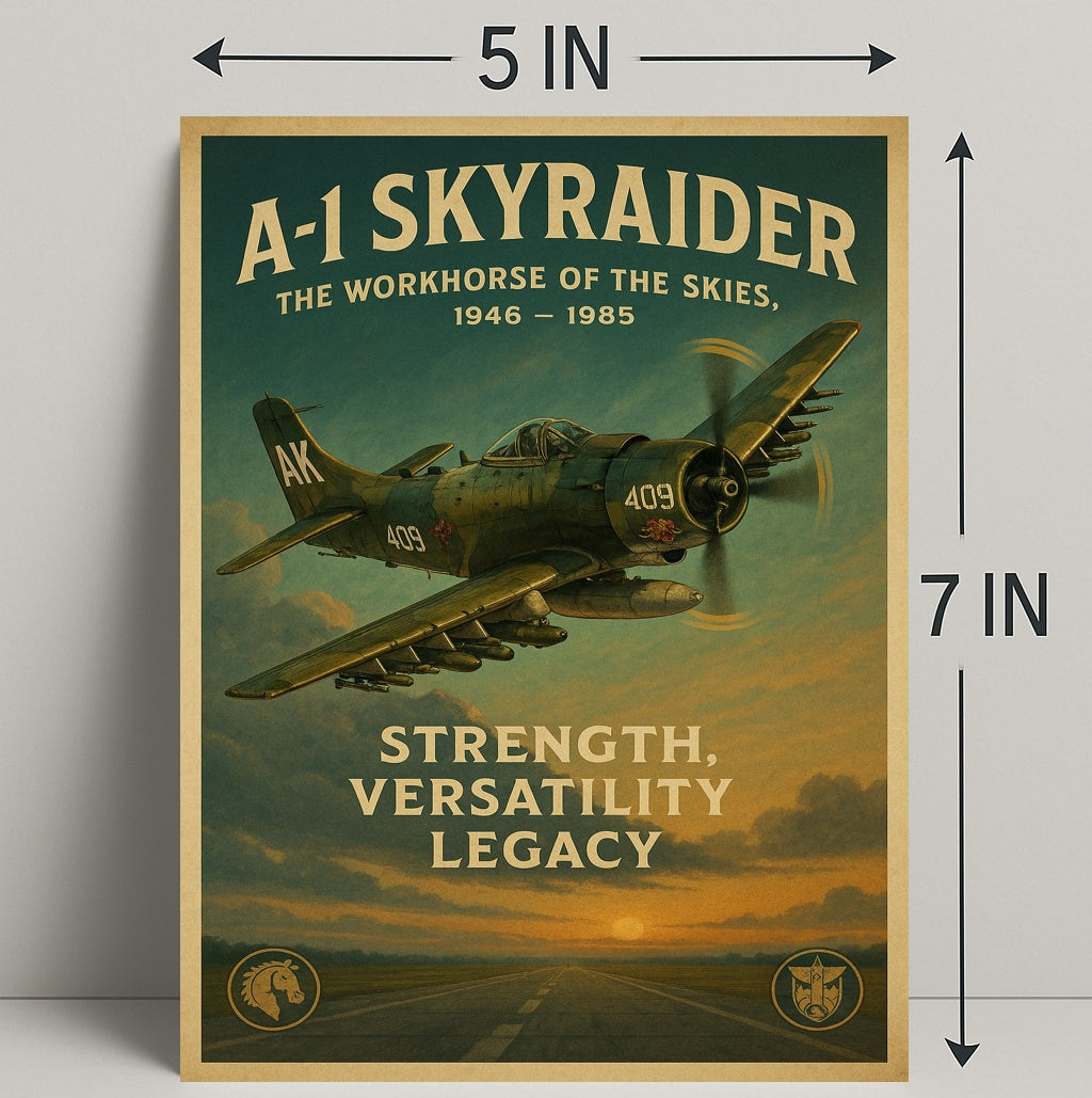 A-1 Skyraider Vintage Poster of the Workhorse of the Skies PosterGoat