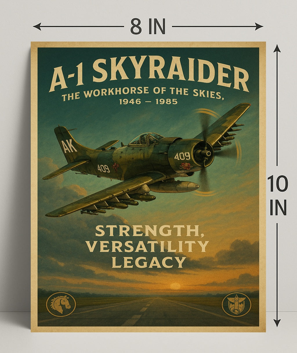 A-1 Skyraider Vintage Poster of the Workhorse of the Skies PosterGoat