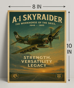 A-1 Skyraider Vintage Poster of the Workhorse of the Skies PosterGoat
