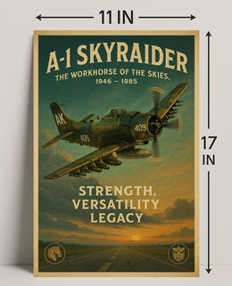 A-1 Skyraider Vintage Poster of the Workhorse of the Skies PosterGoat