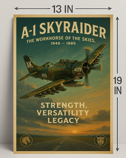 A-1 Skyraider Vintage Poster of the Workhorse of the Skies PosterGoat