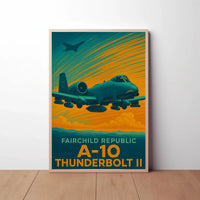 A-10 Thunderbolt II Vintage Military Aviation Poster PosterGoat