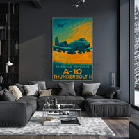 A-10 Thunderbolt II Vintage Military Aviation Poster PosterGoat