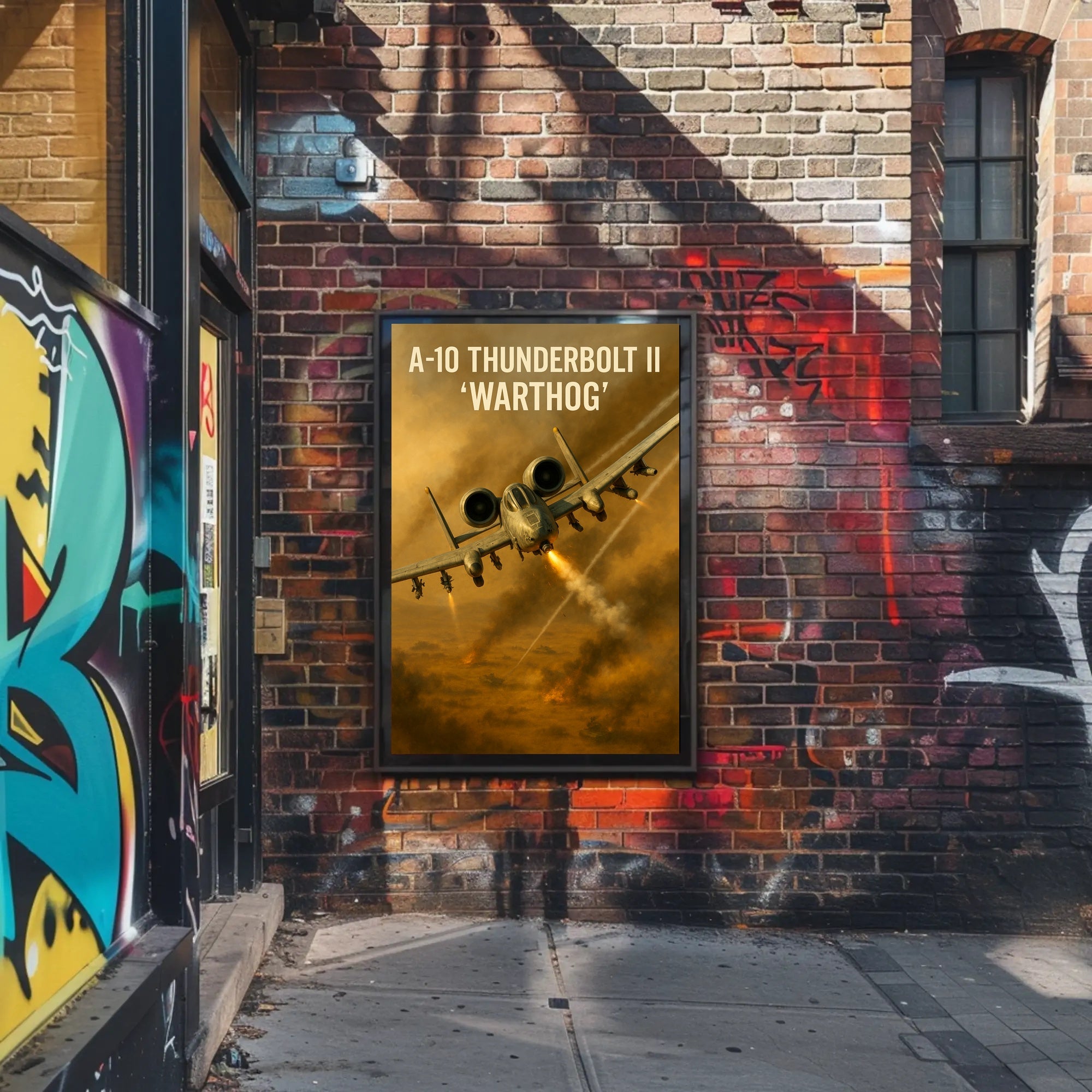 A-10 Thunderbolt II Warthog Dynamic Dive Poster Print PosterGoat