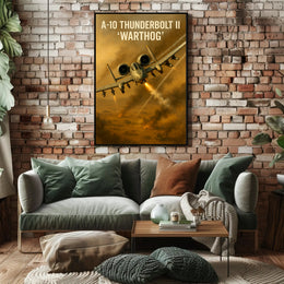 A-10 Thunderbolt II Warthog Dynamic Dive Poster Print PosterGoat
