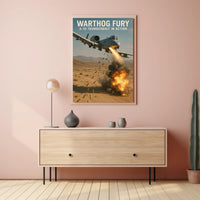 A-10 Thunderbolt Warthog Fury Military Poster PosterGoat