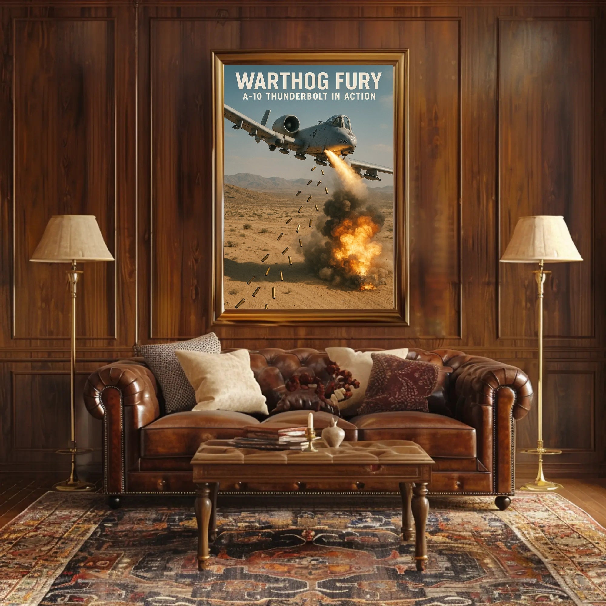 A-10 Thunderbolt Warthog Fury Military Poster PosterGoat