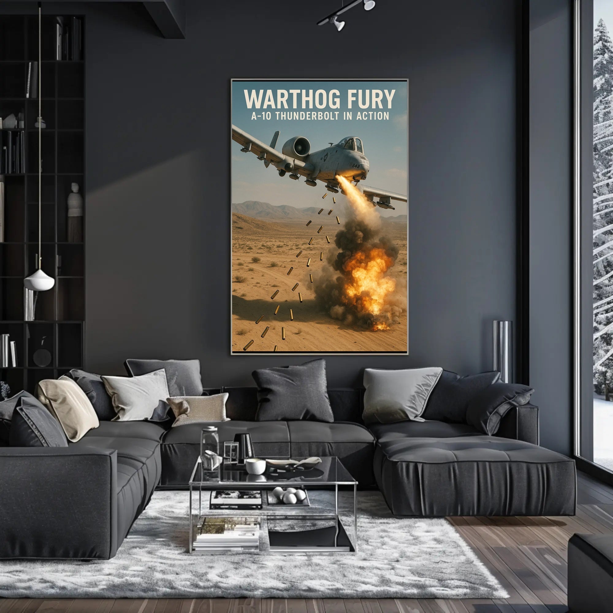 A-10 Thunderbolt Warthog Fury Military Poster PosterGoat