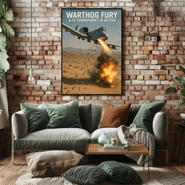 A-10 Thunderbolt Warthog Fury Military Poster PosterGoat