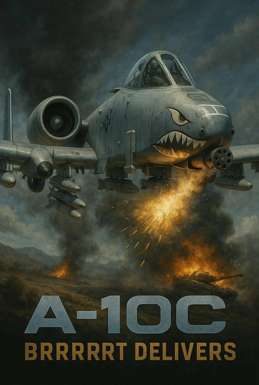 A-10C Brrrrrt Combat Zone Poster Artwork PosterGoat
