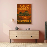 A-10C Thunderbolt II Vintage Military Art Print PosterGoat