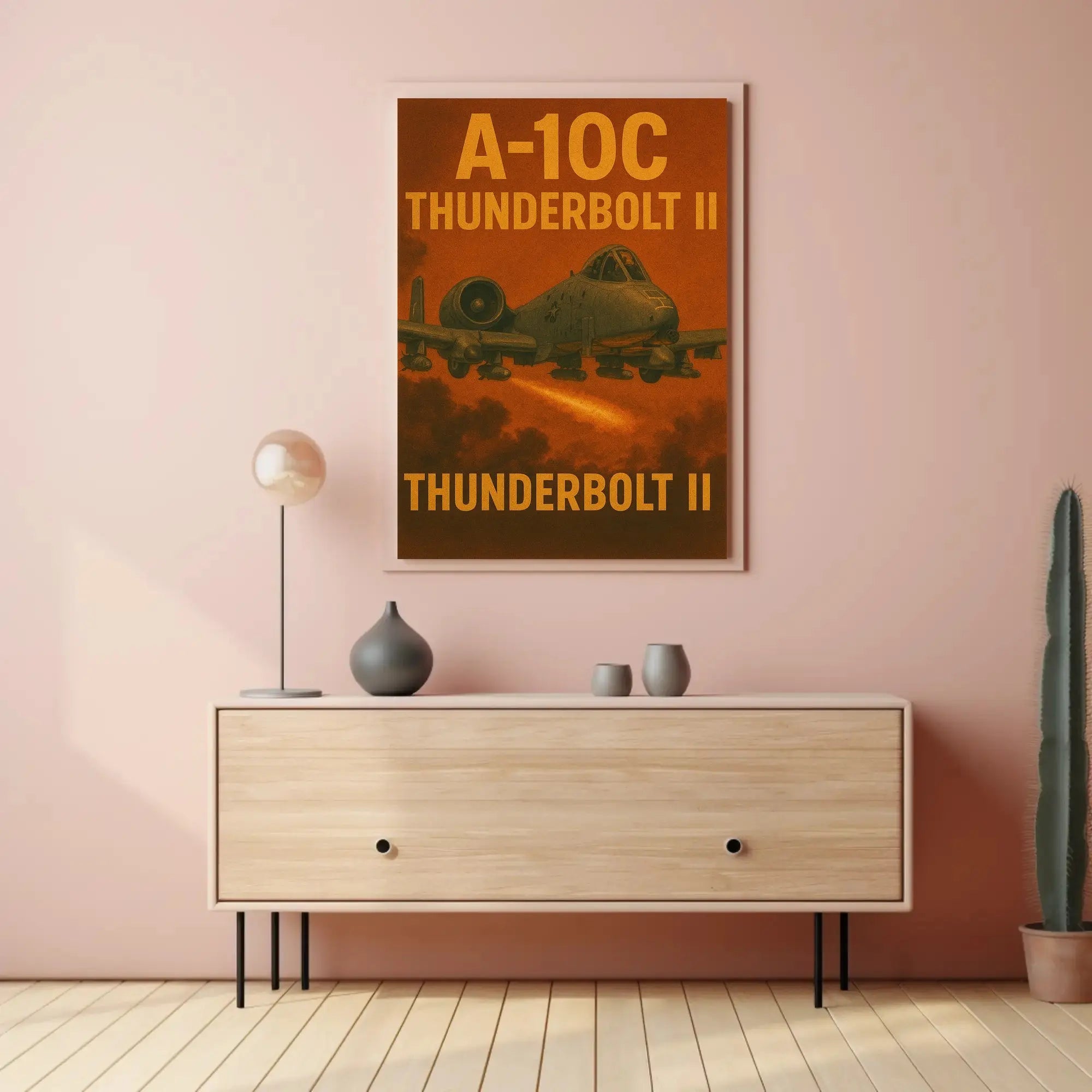 A-10C Thunderbolt II Vintage Military Art Print PosterGoat