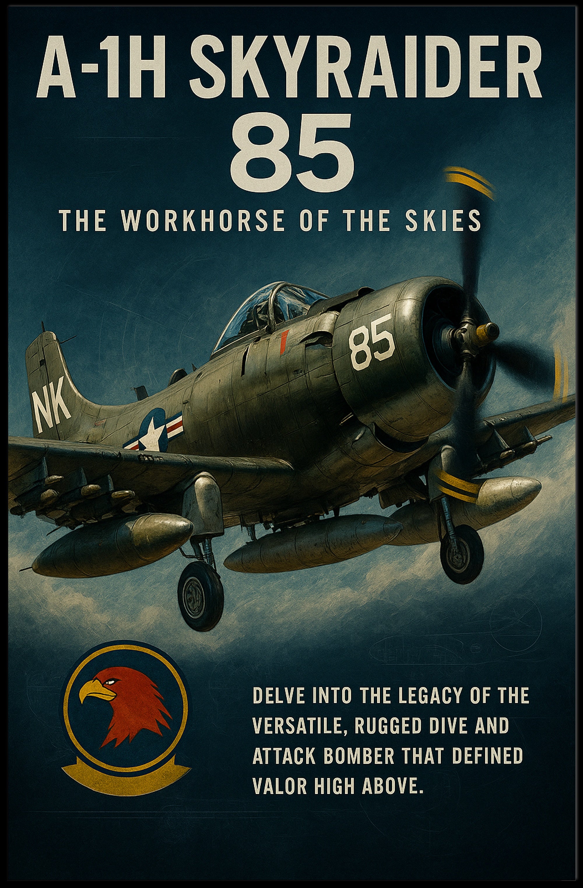 A-1H Skyraider The Workhorse of the Skies Poster PosterGoat
