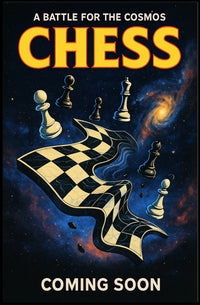 A Battle for the Cosmos Chess Poster Wall Art PosterGoat