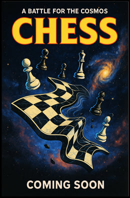 A Battle for the Cosmos Chess Poster Wall Art PosterGoat