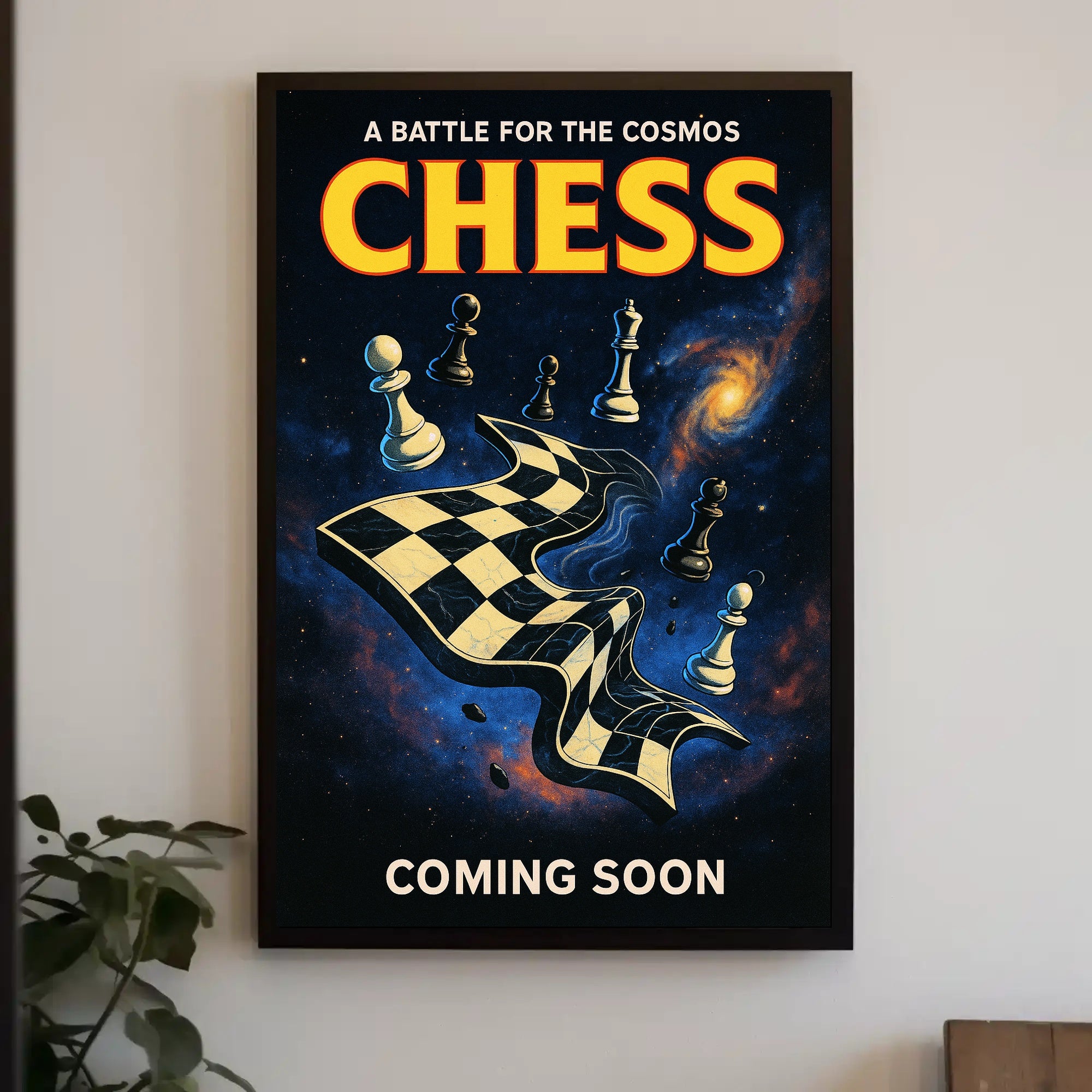 A Battle for the Cosmos Chess Poster Wall Art PosterGoat