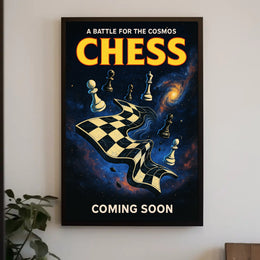 A Battle for the Cosmos Chess Poster Wall Art PosterGoat