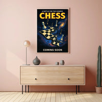 A Battle for the Cosmos Chess Poster Wall Art PosterGoat