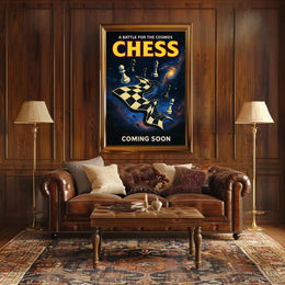 A Battle for the Cosmos Chess Poster Wall Art PosterGoat